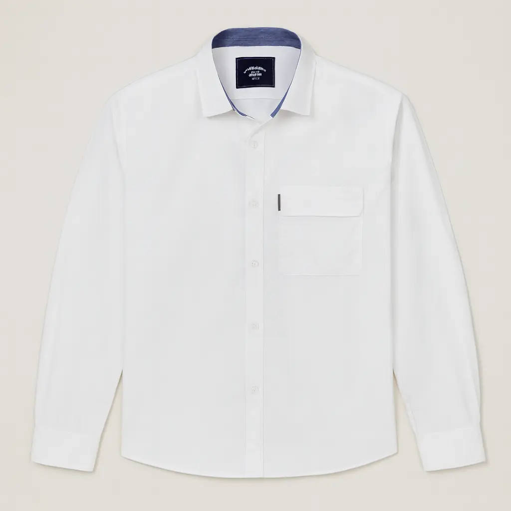 RollOver Boys Crips White Cotton Shirt (4Y)
