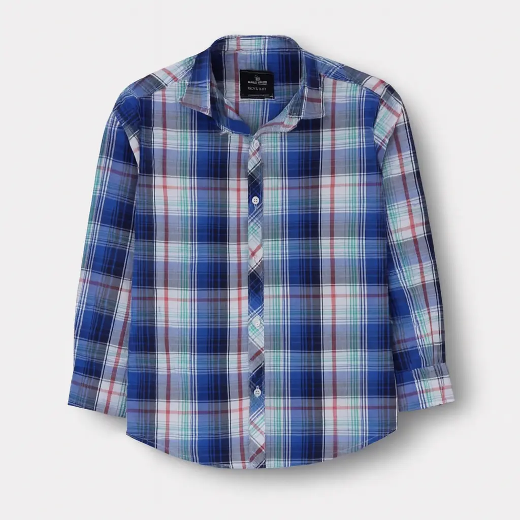 RollOver Boys Color Trail Check Shirt (6-12M)