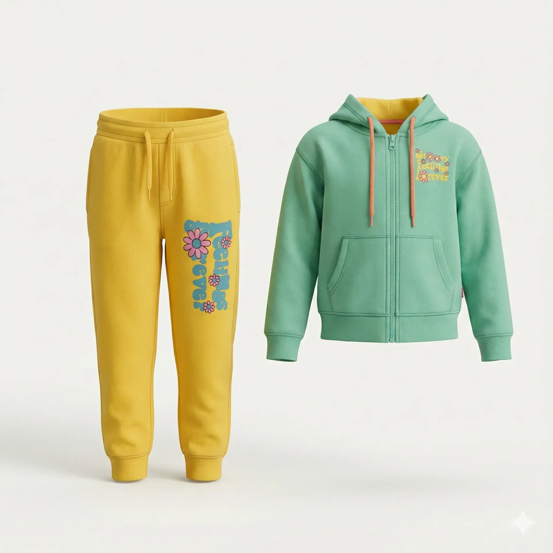 RollOver Girls Mint Flower Co-Ord Set (12-18M)