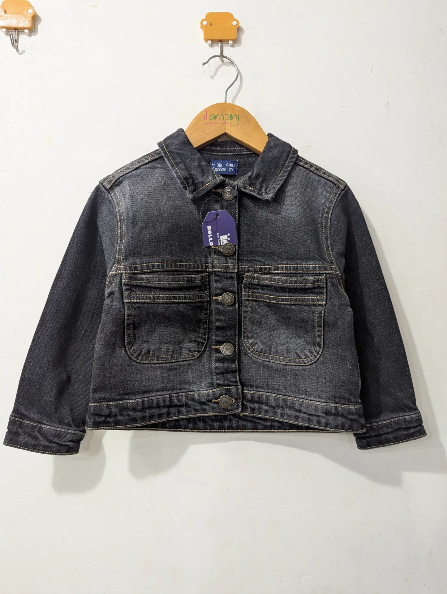 RollOver Girls Butterfly Denim Jacket (2Y)