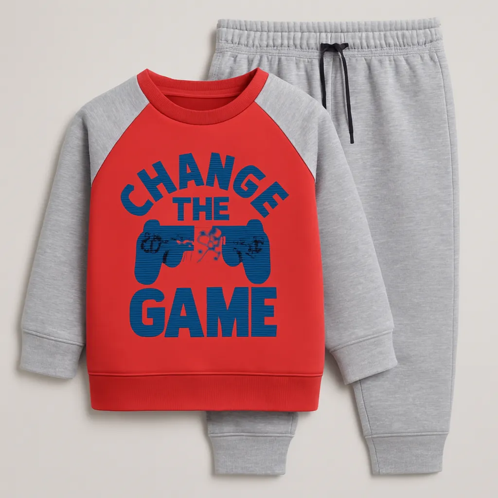 Minnie Tinnie Boys Grey Game Co-Ord Set (9-12M)