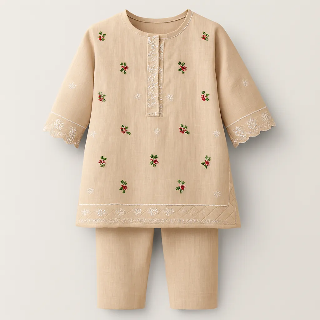 LeasureClub EMB Biege Suit (5-6Y)