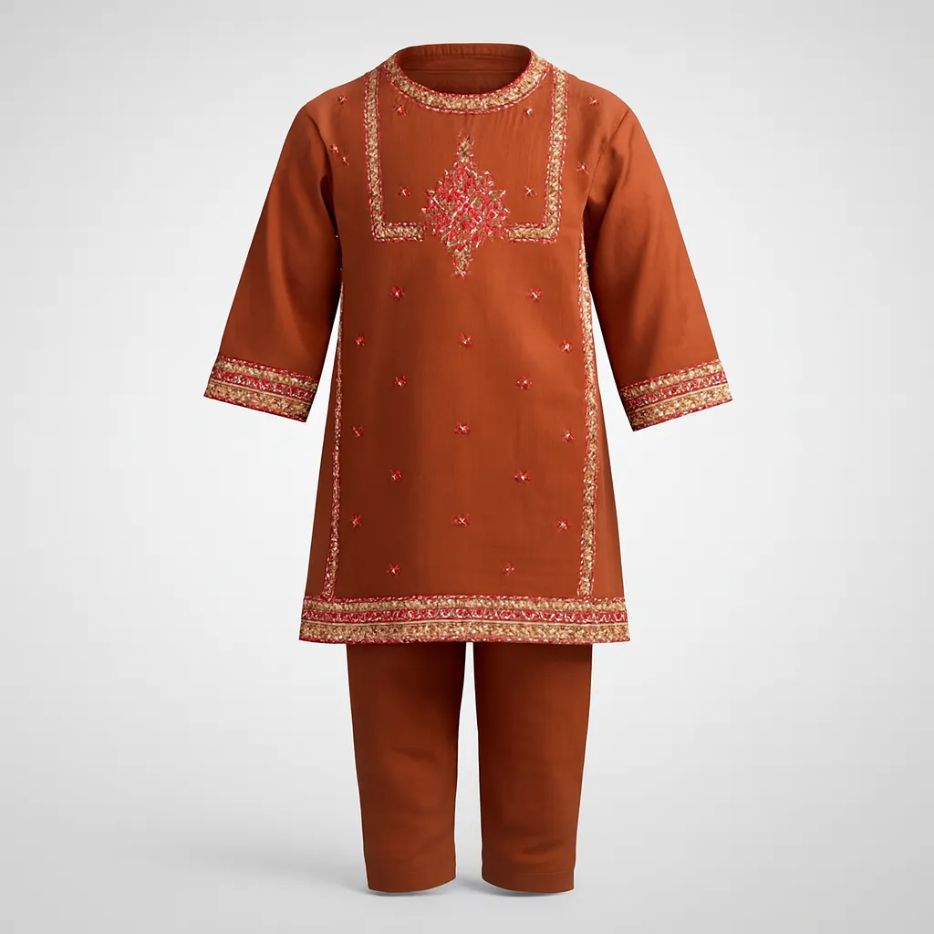 LeasureClub EMB Brown Suit (5-6Y)