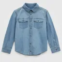 PepperLand  Boys Blue Denim Shirt