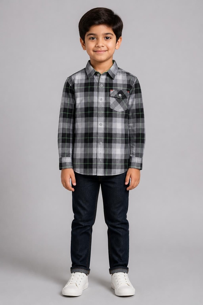 ELO Boys Black Grey Shirt