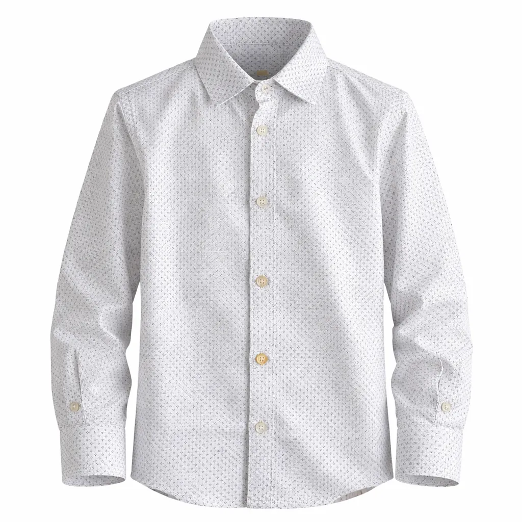 Hopscotch Boys White Shirt (3-6M)