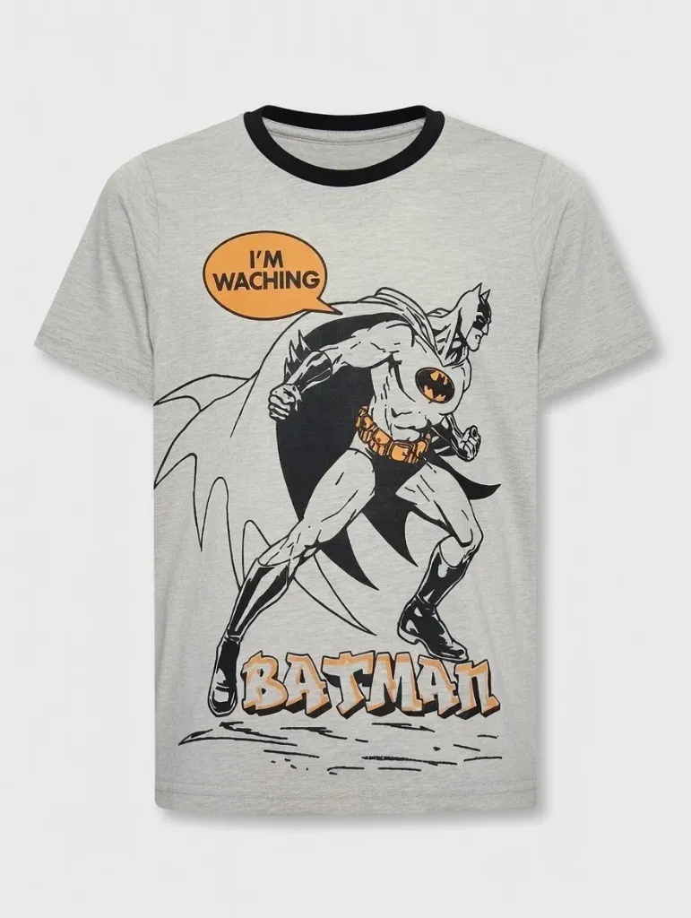 Breakout Boys Grey Batman T-shirt (3-4Y)