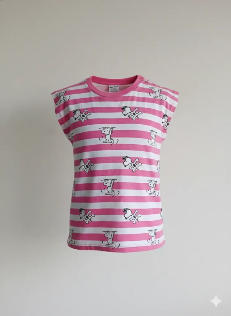 Breakout Girls White/Pink Lining  T-shirt (3-4Y)