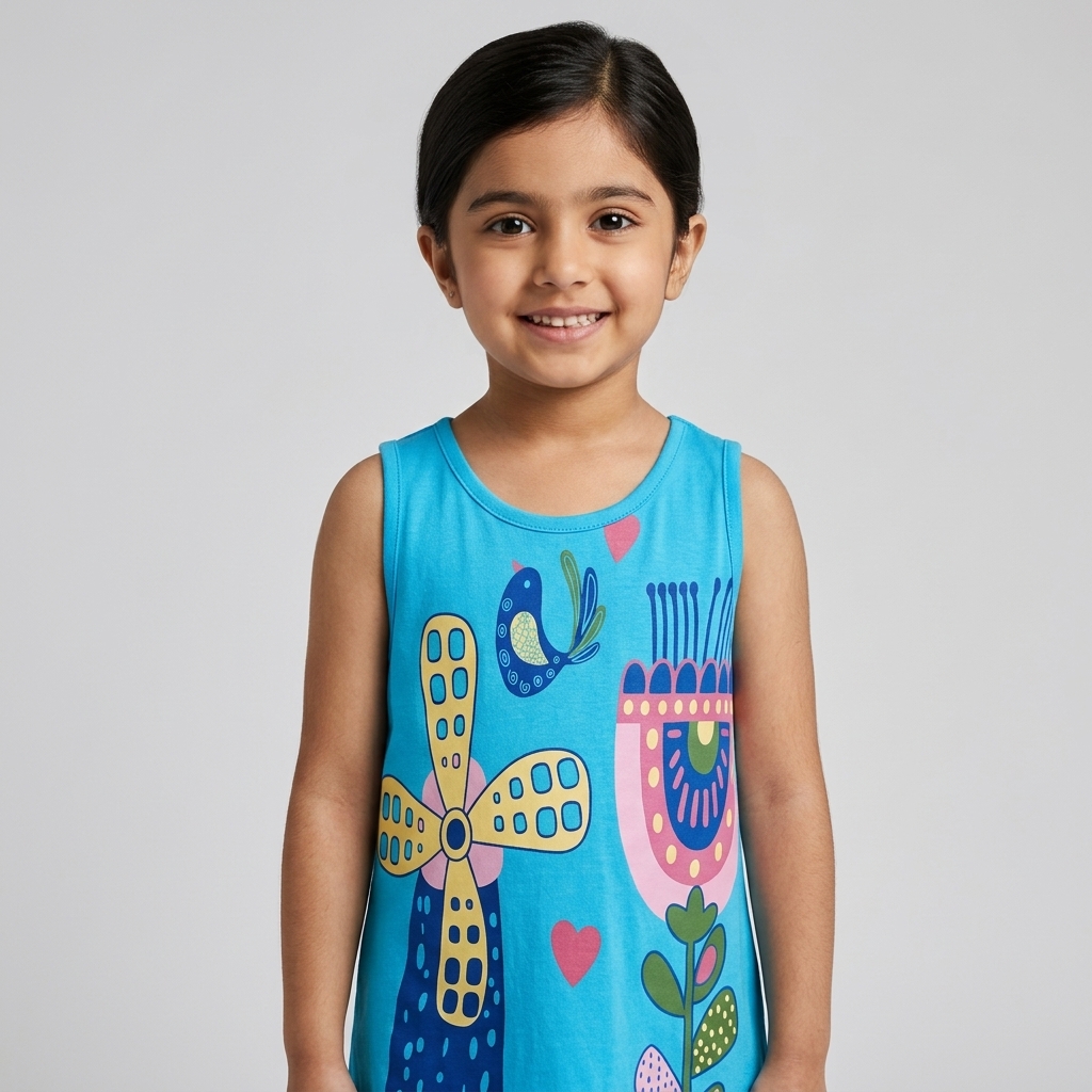 Breakout Girls Blue Tank Top (1-2Y)