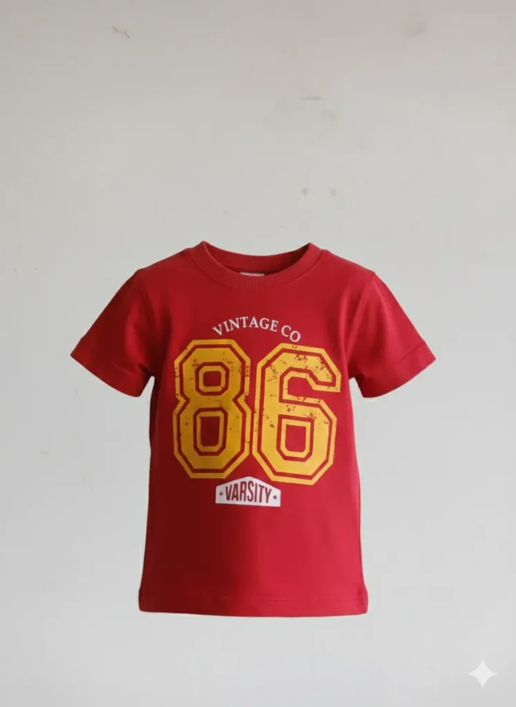 Kool Kids Boys Red 86  T-shirt