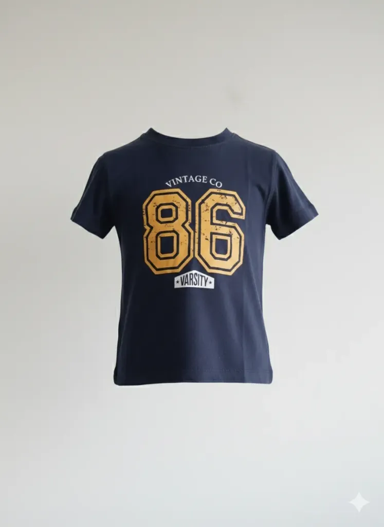 Kool Kids Boys Dark Blue 86  T-shirt (9-12M)