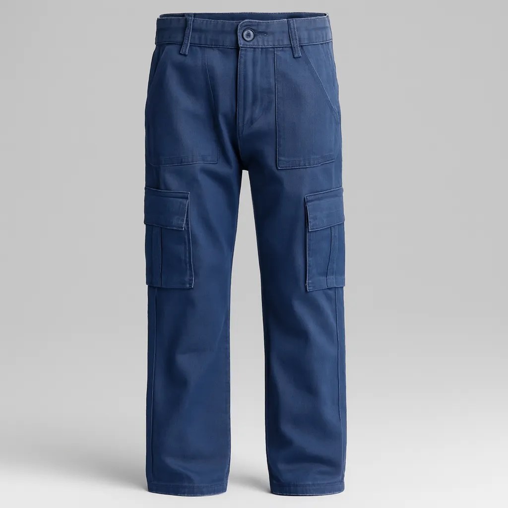 Hopscotch Boys Navy Blue Cargo pant (7-8Y)