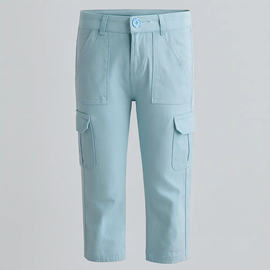 Hopscotch Boys Ice Blue Cargo pant (3Y)