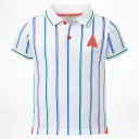 Breakout(Aflatoon) Boys white orange Polo