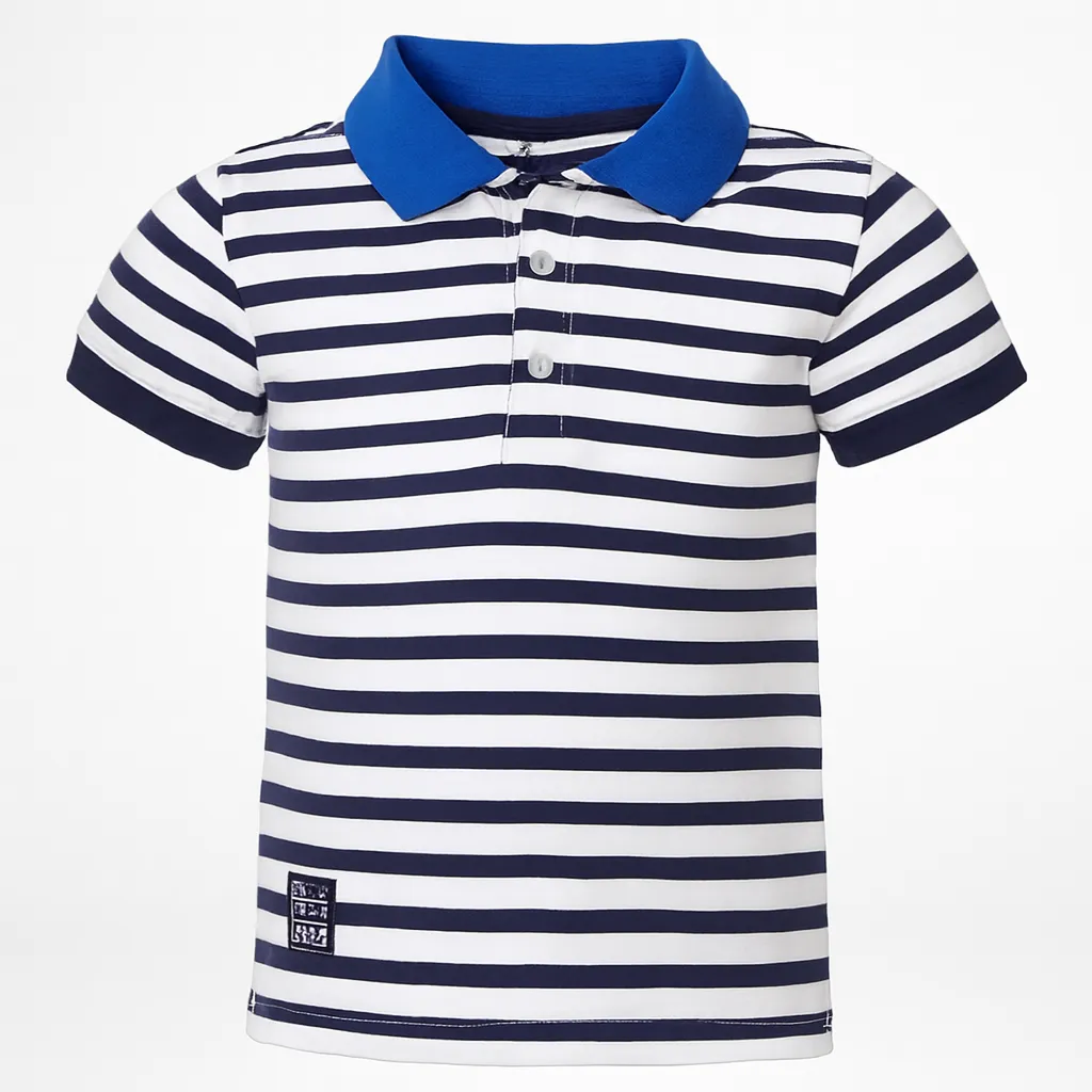 Breakout(Aflatoon) Boys white Dark Blue Polo (2-3Y)