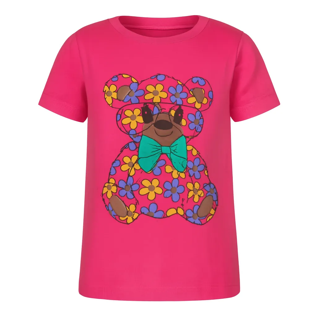 Cotton Candy Girls Shocking Pink T-shirt (2-3Y)