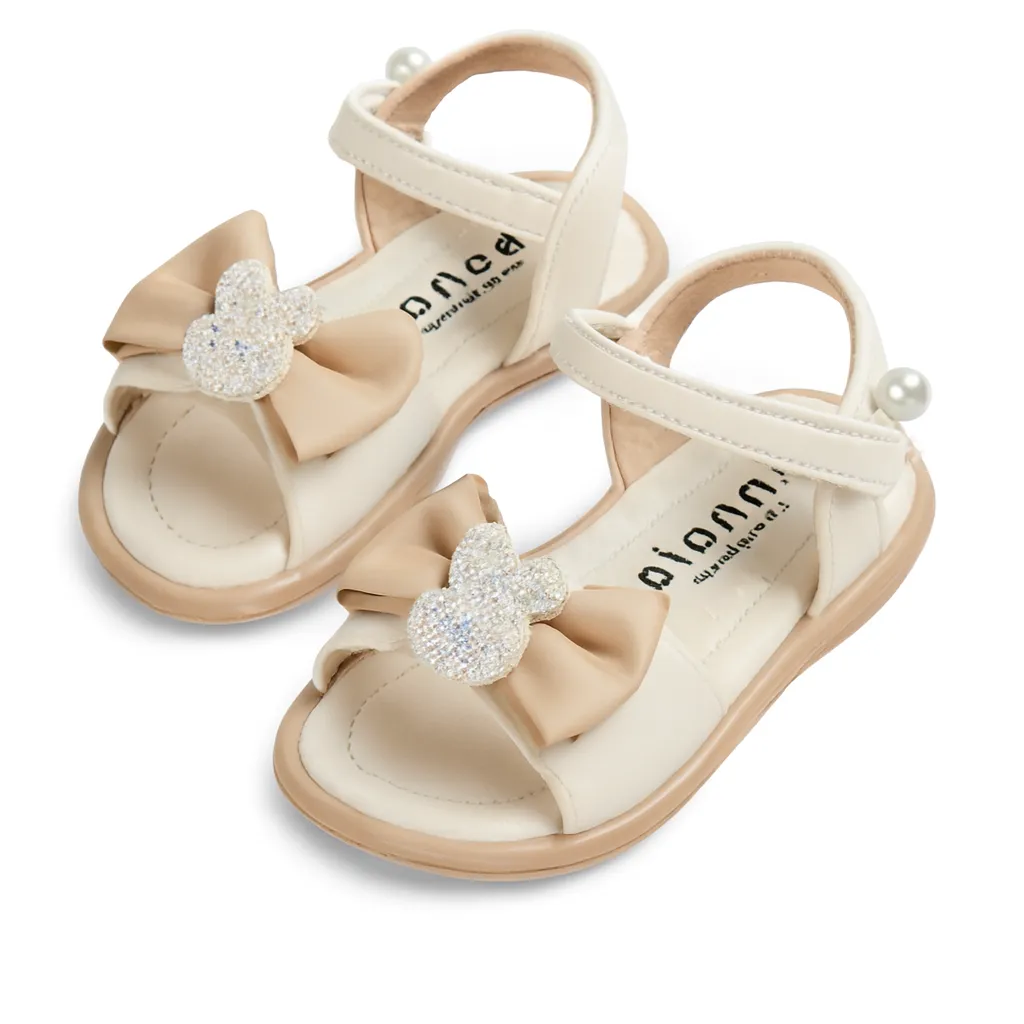 Girls Sandal Beige Bow