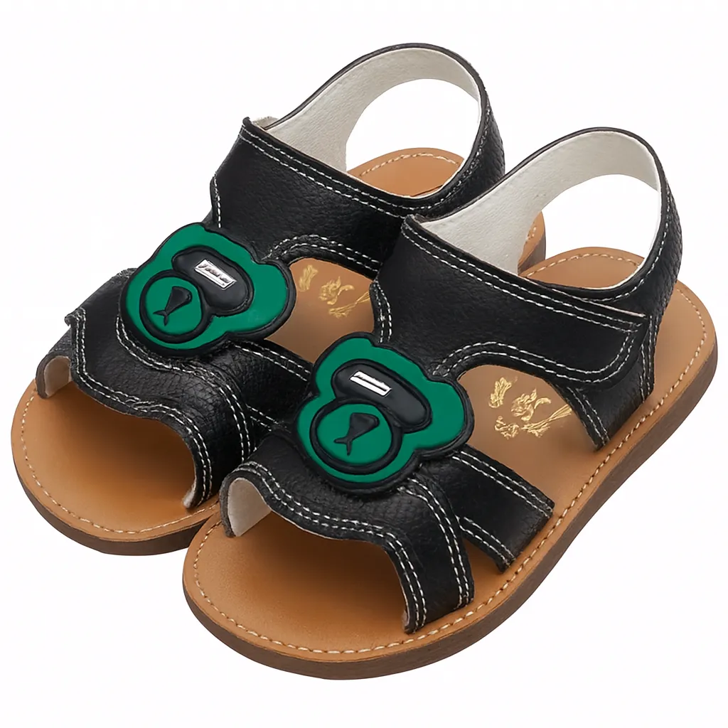 Boys Black Bear Sandal