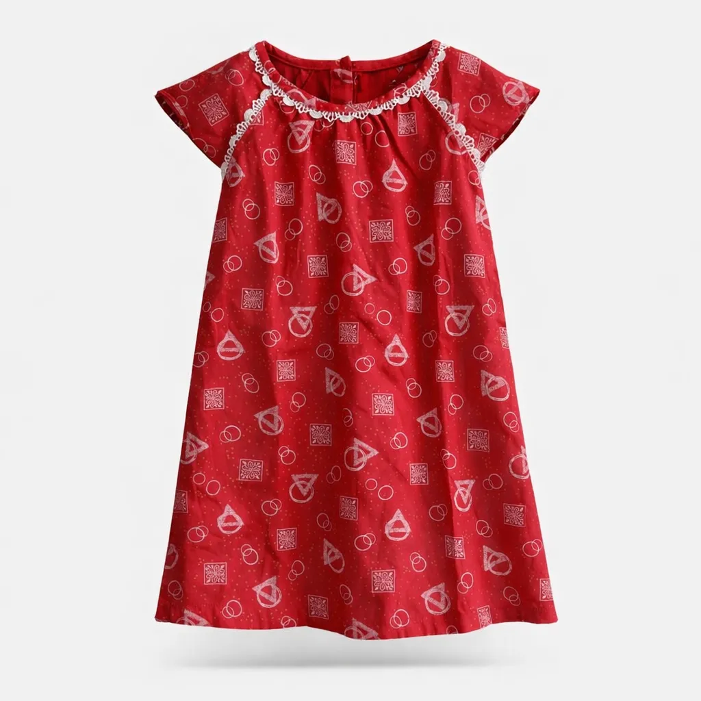 PepperLand Girls Red Top (1-2Y)