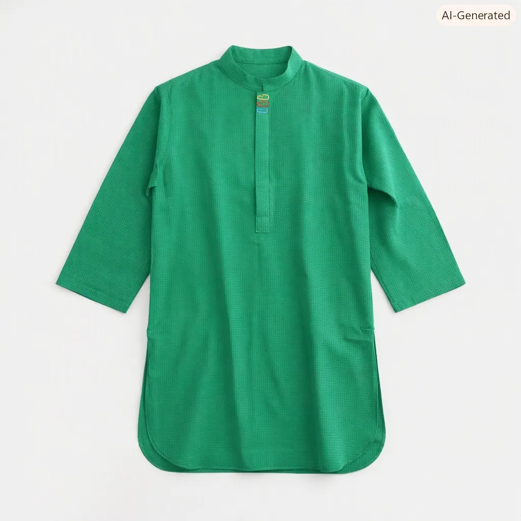 Pepperland Boys Green Kurta (3-4Y)
