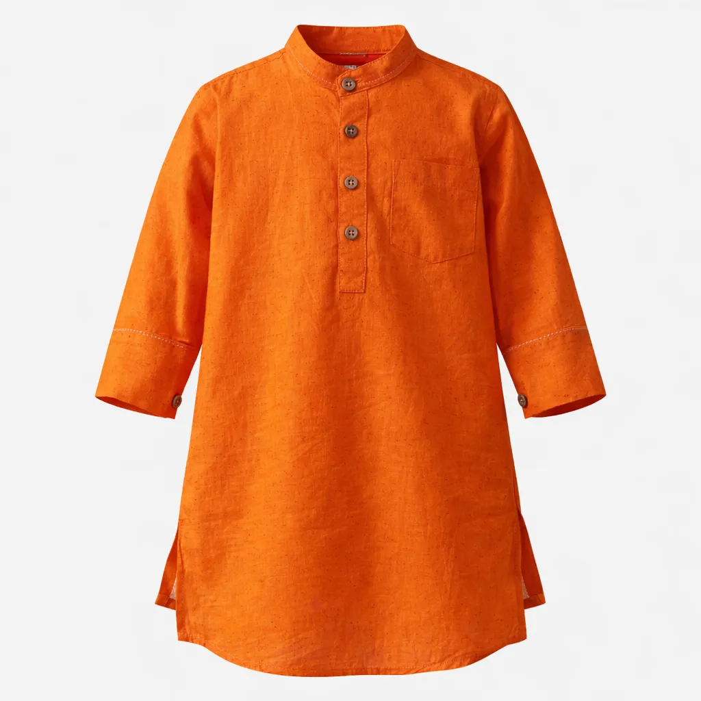 Pepperland Boys ORG Kurta (8-9Y)