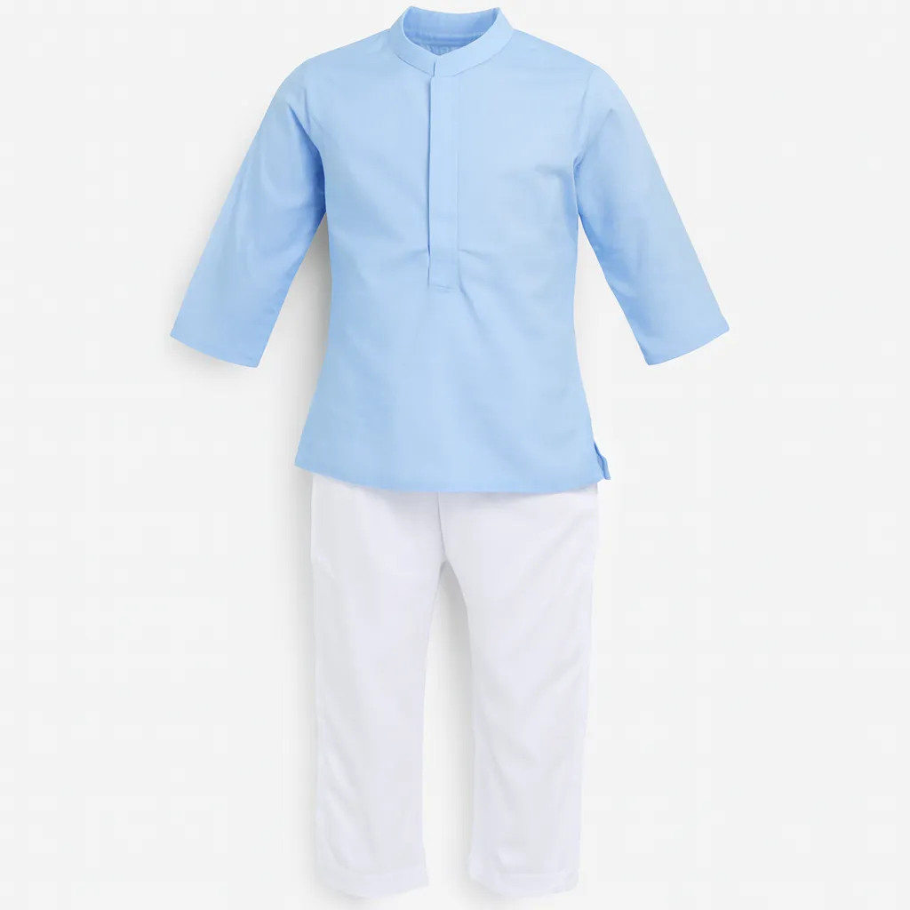 Snugbug Boys Sky Blue Kurta