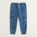 LeasureClub Blue Cargo Jeans