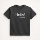 Minnie Minors Boys Dark Grey Hello Fashion T-shirt
