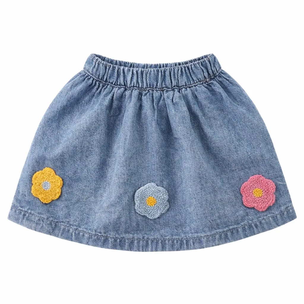 Bacha Party emb Flower Skirt (6-9M)