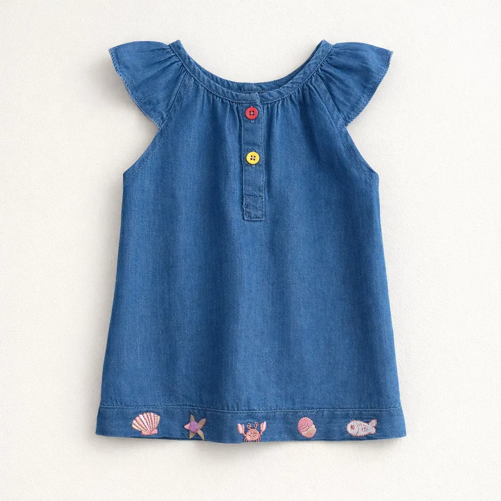 Rollover Girls MF Denim top
