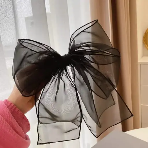 Black Bow Clip