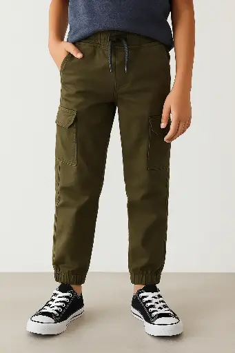 Urban Junior Olive Green Cotten Jeans