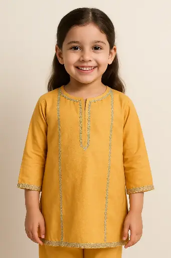 Kids Couture Yellow Kurti