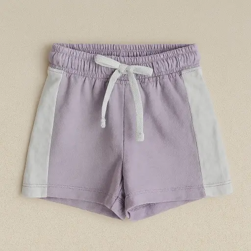 RollOver Purple terry Shorts