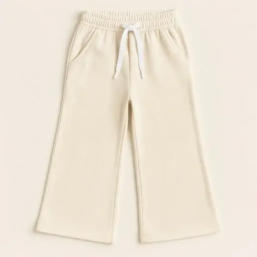 RollOver Off white Blended Trouser