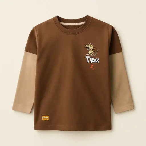 RollOver Brown Dino Tee