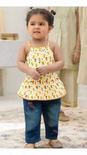Girls Sleeveless Peplum Top