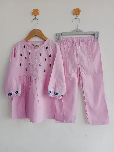 KC Pink Emb 2PC