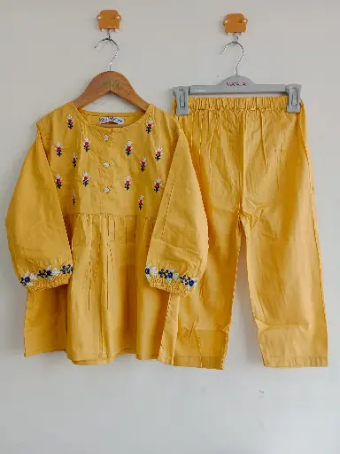 KC Yellow Emb 2PC