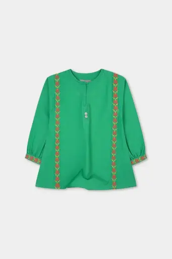 Rollover Green Emb Top