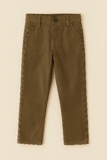 Rollover Green Cotten Pants