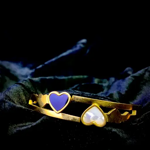 Stainless Steel Gold Heart Bracelet