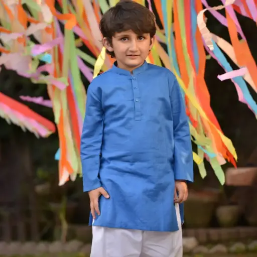 Boys Blue Kurta Trouser