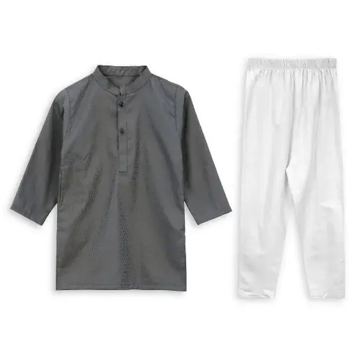 Boys Gray Kurta Trouser