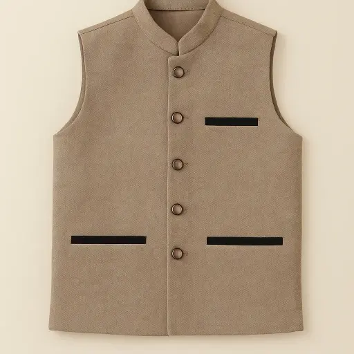 Mehndi Black Bone Waistcoat