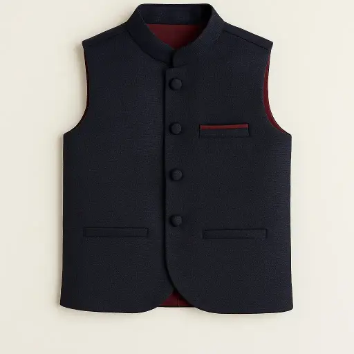 Boys Dark Blue Waistcoat