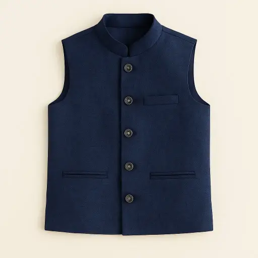 Boys Navy Blue Waistcoat